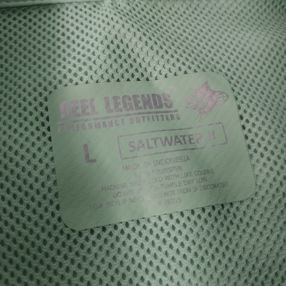 Reel Legends Saltwater II lichen green UPF 50 sun protection shirt - Picture 5 of 10